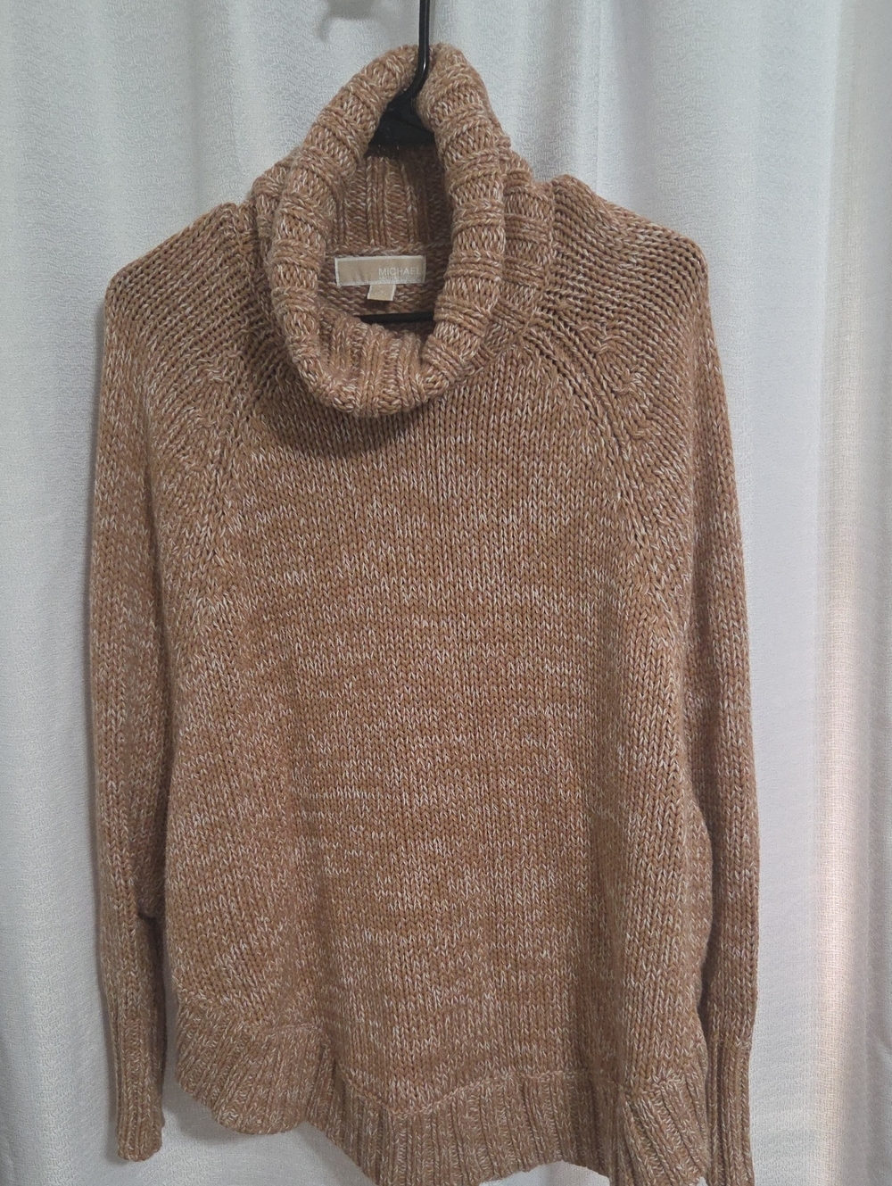 Michael Kors Camel Marled Turtleneck Sweater
